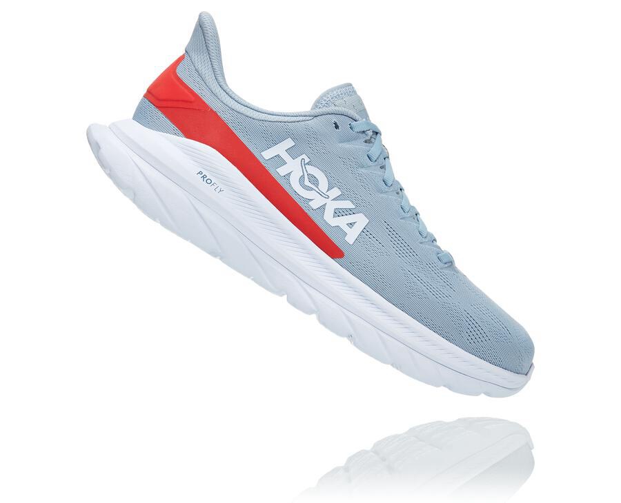 Chaussure Running Hoka One One Mach 4 Homme - Bleu/Blanche - TQX-741589